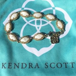 Kendra Scott Jana Gold Link Bracelet in White